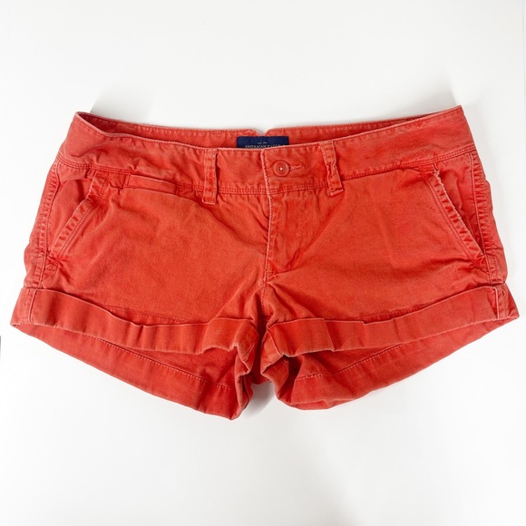 American Eagle Outfitters Pants - American Eagle Womens Orange Chino Shorts Size 8